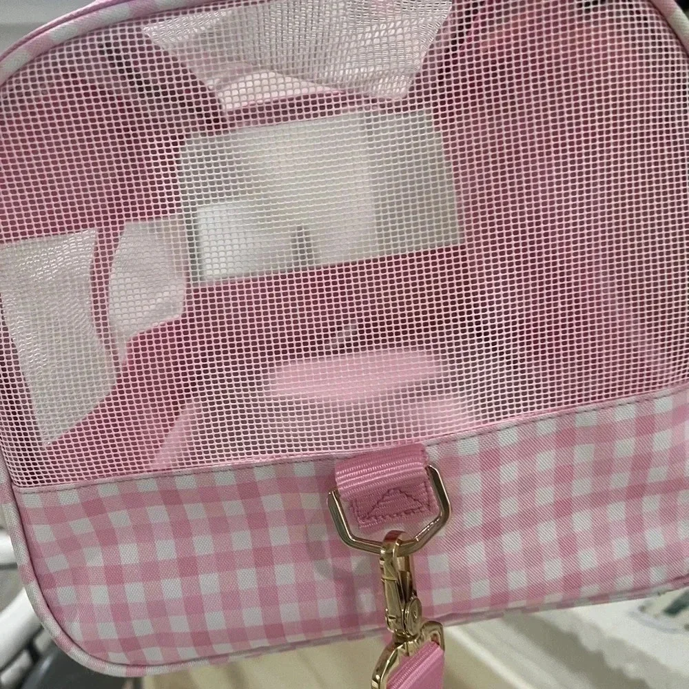Stoney Clover x Target dog carrier pink gingham leash hook shoulder strap